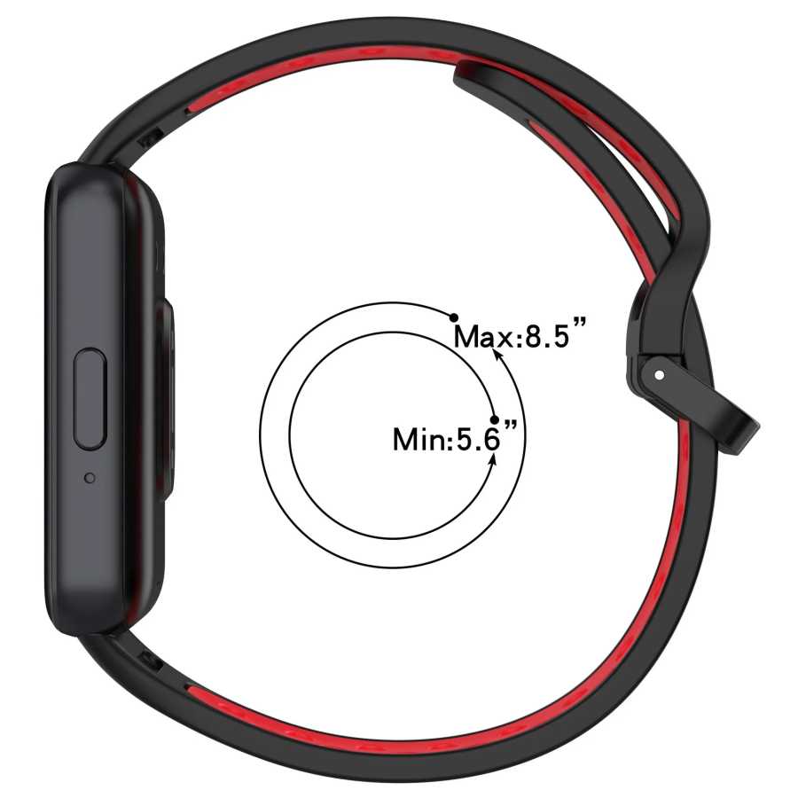 Фотография №3 товара Спортивный силиконовый ремешок для Samsung Galaxy Fit 3, двухцветный дышащий