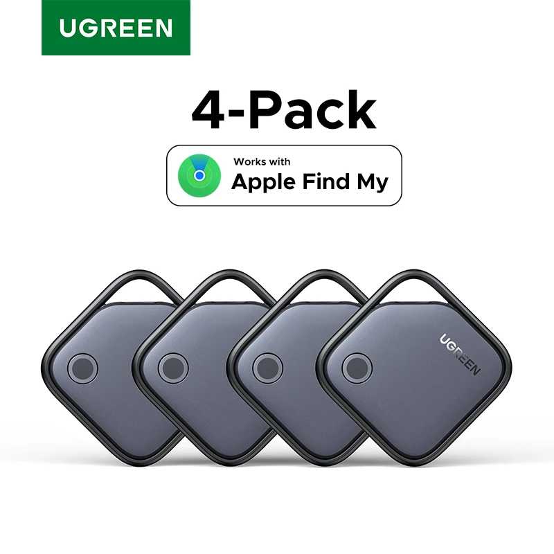 UGREEN Smart Tag Bluetooth-трекер, поиск ключей, локатор предметов SmartTag, аккумулятор до 2-го года для iPhone Apple Find My (только IOS) Доступ к автоматизации здания