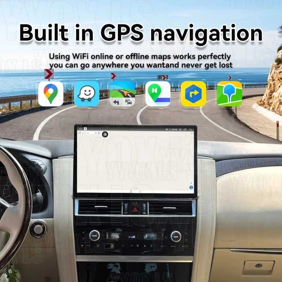 14,6-дюймовое автомобильное радио Android 15 для Nissan Patrol 2012-2022, мультимедийный плеер CarPlay, GPS-навигация, HD 4K сенсорный экран, головное устройство Автоэлектроника