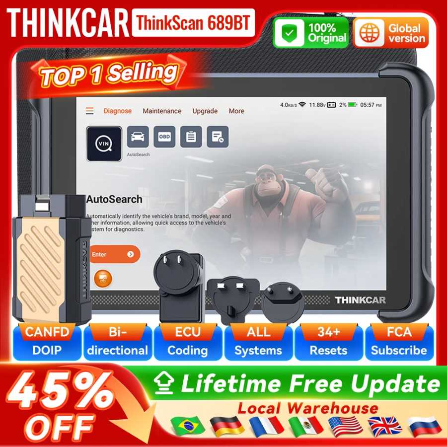 Фотография №2 товара Диагностический инструмент THINKCAR THINKSCAN 689BT для программирования ключей IMMO, активного