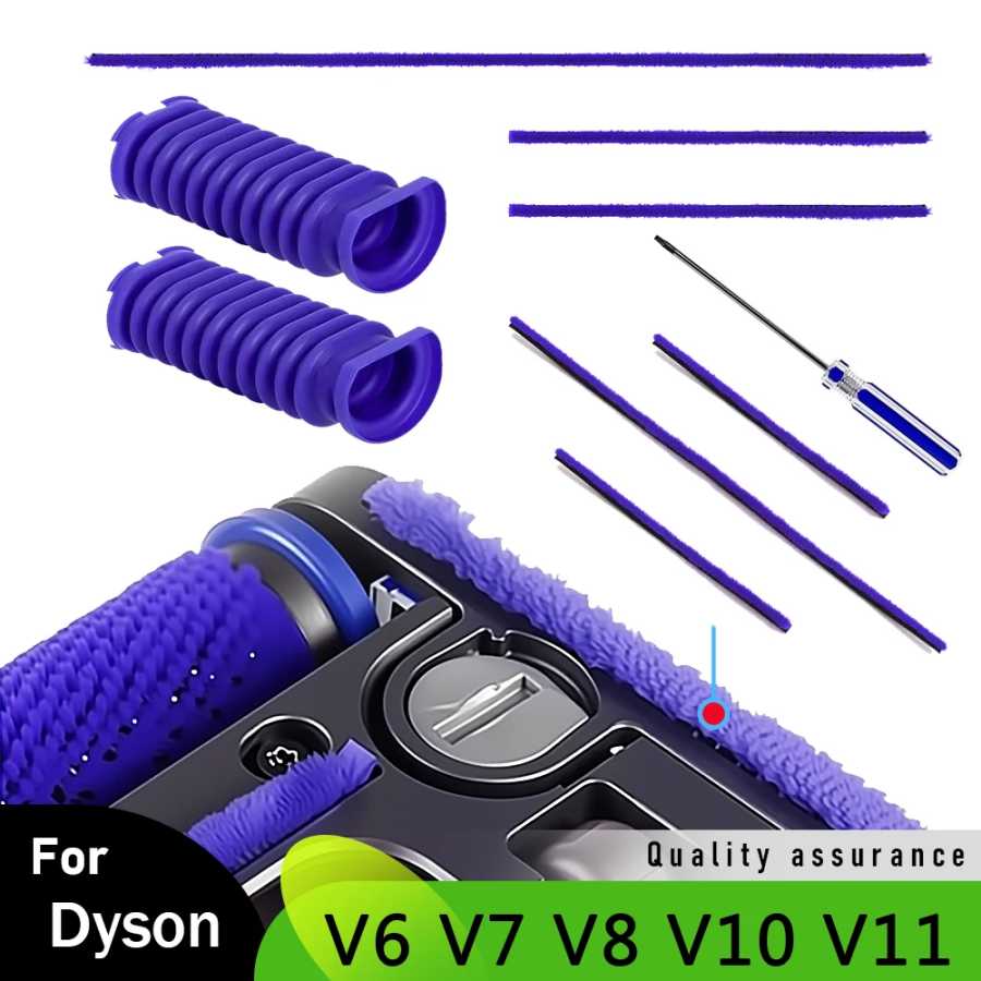Для Dyson V6 V7 Шланг Мягкие бархатные полоски Для Dyson V8 V10 V11 Робот-пылесос Щетка для пола Аксессуары Ролик Синий Шланг Часть Очистка Запчасти для бытовой техники