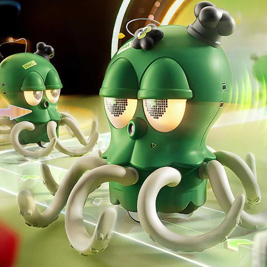 Поющий электрический ползающий осьминог-игрушка с функцией обхода препятствий, 8-конечный, для обучения и игр, для детей, мальчиков и девочек, для дома и школы Электронные игрушки