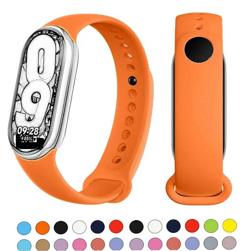 Ремешок для Xiaomi Mi Band 10 9 8 NFC, спортивный резиновый браслет, силиконовый ремешок, умные аксессуары, новые ремешки для Mi Band 10 9 8 Аксессуары для часов