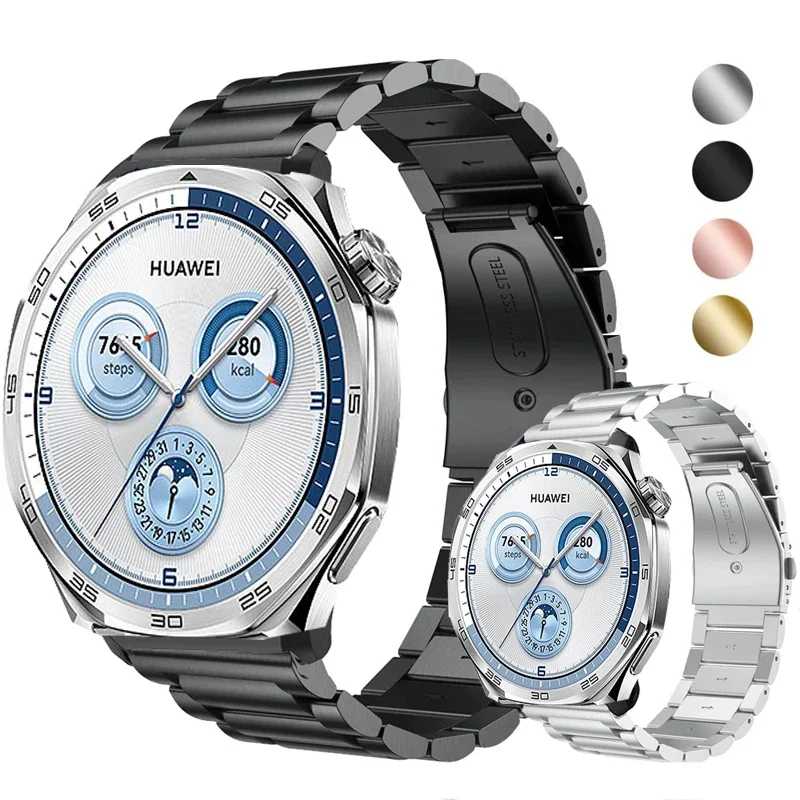 Ремешок-браслет для часов Huawei Watch GT 5, 46 мм, умные часы, ремешок из нержавеющей стали для Huawei GT5, 46 мм, металлический браслет Correa Аксессуары для часов