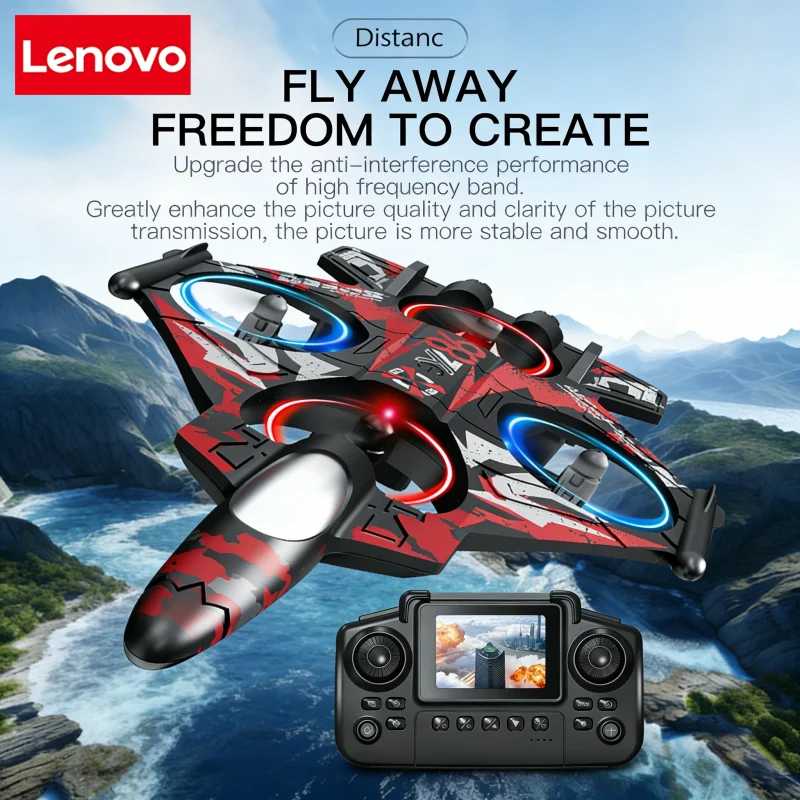 Радиоуправляемый вертолет-самолет Lenovo YL86 с камерой, три скорости, вращение на 360&deg; &deg; Радиоуправляемый дрон-истребитель с удержанием высоты Радиоуправляемые игрушки