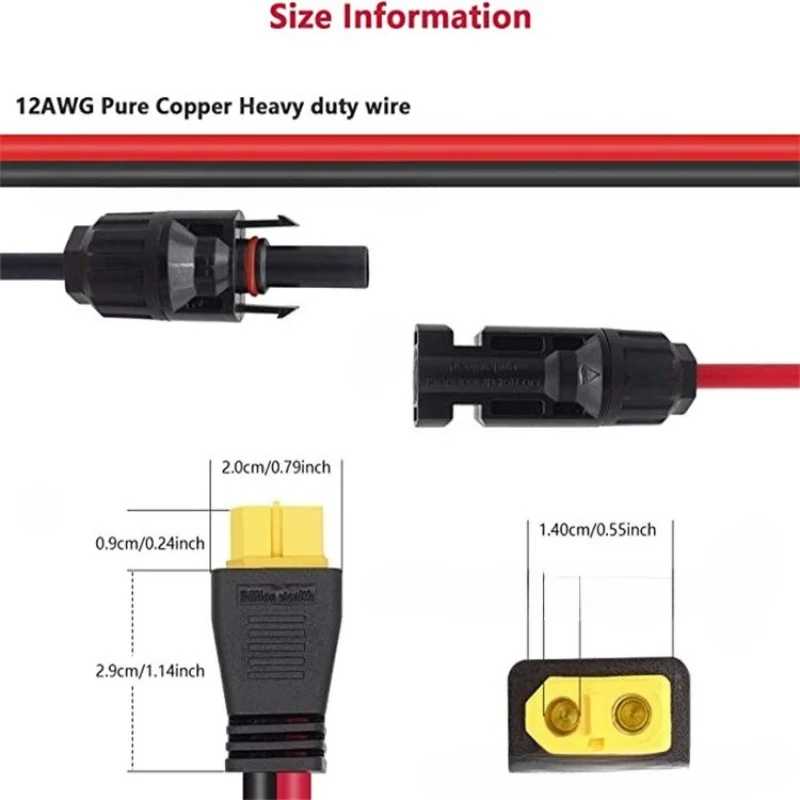 Фотография №2 товара Солнечный разъем XT60 с резиновым покрытием 12AWG для MC-4, женский