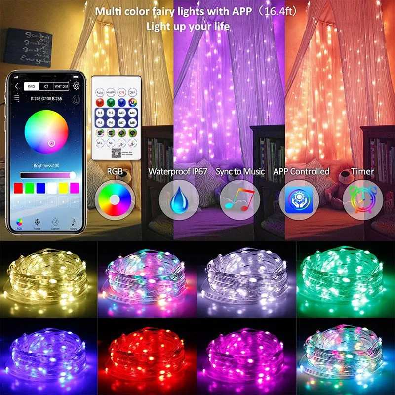 Фотография №3 товара 5 м/10 м/15 м/20 м RGBIC USB Sting Light Bluetooth