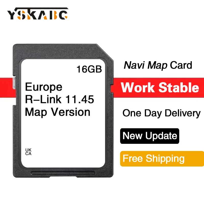 Карта SD R-Link 11.45 Carminat для навигации GPS 2025 года, карты Европы и Великобритании, 16 ГБ, для Renault Fluence, Scenic, Zoe Видеоигры и аксессуары