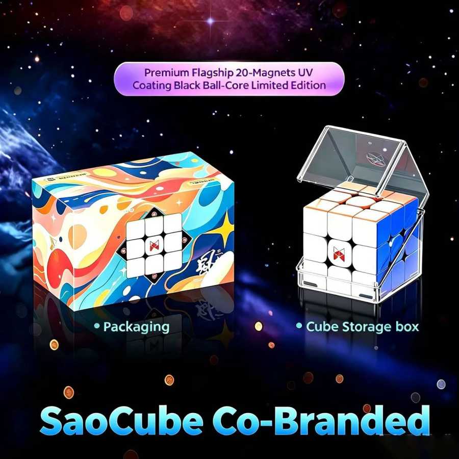 SaoCube QiYi X-Man Tornado V3M Премиум магнитный кубик Рубика 3x3 Qiyi SaoCube Tornado V3 Головоломка-игрушка Игры и головоломки