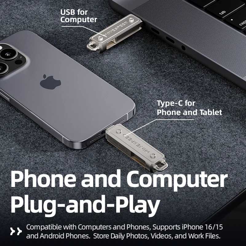 Фотография №2 товара Флэш-накопитель MOVESPEED 150 МБ/ USB Type C, 64 ГБ, 128