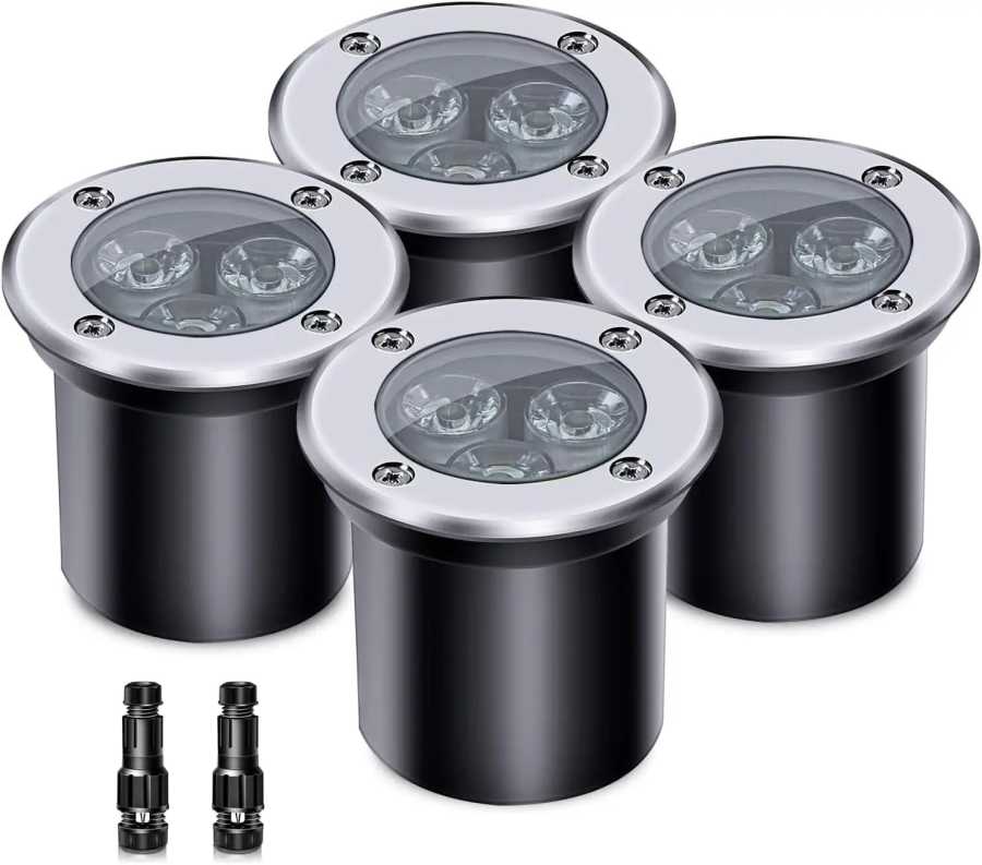 4 упаковки 3w6w12w12v низковольтные встраиваемые фонари водонепроницаемые IP67 дорожные фонари уличные прожекторы деревья флаги для сада двора дерева Наружное освещение