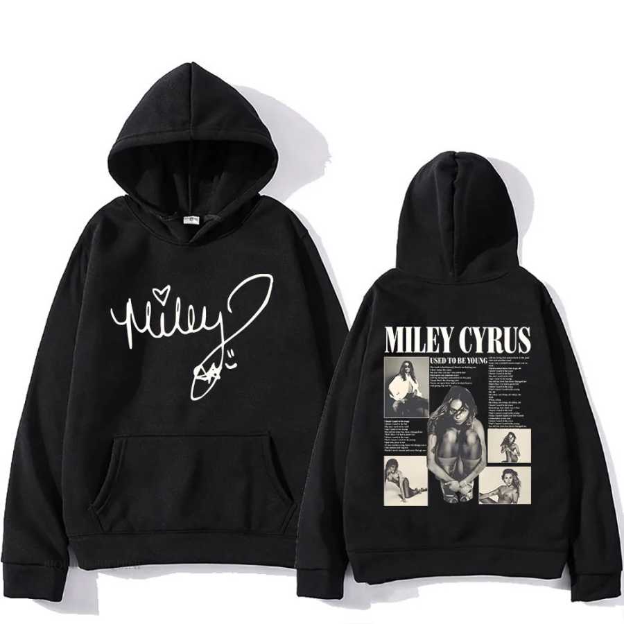 Толстовки с капюшоном Singer Miley Cyrus, повседневные толстовки с длинными рукавами и капюшоном, пуловеры в стиле хип-хоп с графическим принтом и мужские Sudaderas с капюшоном Толстовки и свитшоты