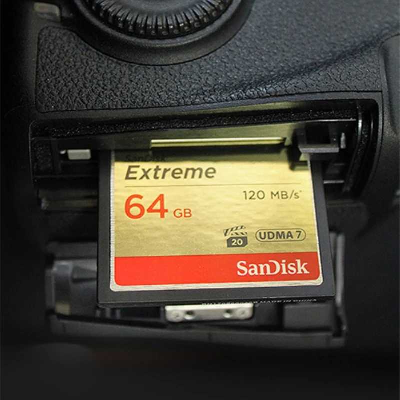 Карта памяти SanDisk Extreme CompactFlash CF для фотоаппаратов 32 ГБ 64 ГБ 128 ГБ Оригинальная карта хранения данных для Canon Nikon Хранение данных