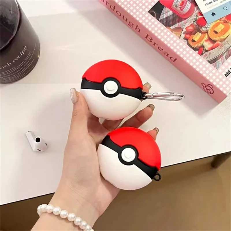 Чехол для наушников Potdemiel Pokemon для Samsung Galaxy Buds 3/3 Pro/3 FE, силиконовый защитный чехол для беспроводных наушников с крючком Портативное аудио и видео