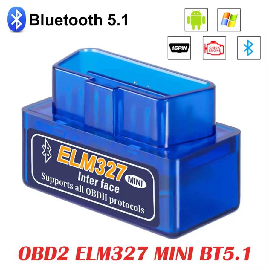 ELM327 Mini OBD2 Bluetooth 5.1 для Android/IOS Автомобильный сканер ELM 327 Автоматические диагностические инструменты OBDII V2.1 Адаптер для считывания кодов сканирования Инструмент для ремонта автомобилей