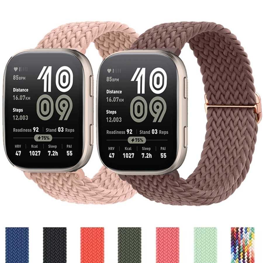 Плетеный ремешок-петля Solo для Amazfit bip 6/5/Balance/GTS/4/2e/Mini/3/GTR/4/2/3/Pro/20 мм 22 мм браслет для часов correa huawei gt ремешок 