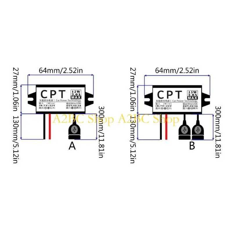 Фотография №5 товара A2BC от 12V до 5V 3A одно/двойной USB -адаптер питания.