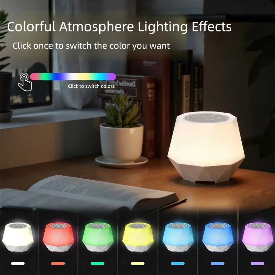 Фотография №4 товара RGB-ночник с генератором белого шума, 10 звуков природы, аккумулятор 1200