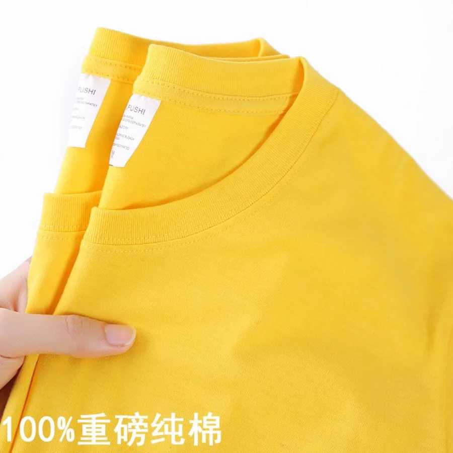 Фотография №5 товара Футболка из 100% хлопка для мужчин и женщин, однотонные топы