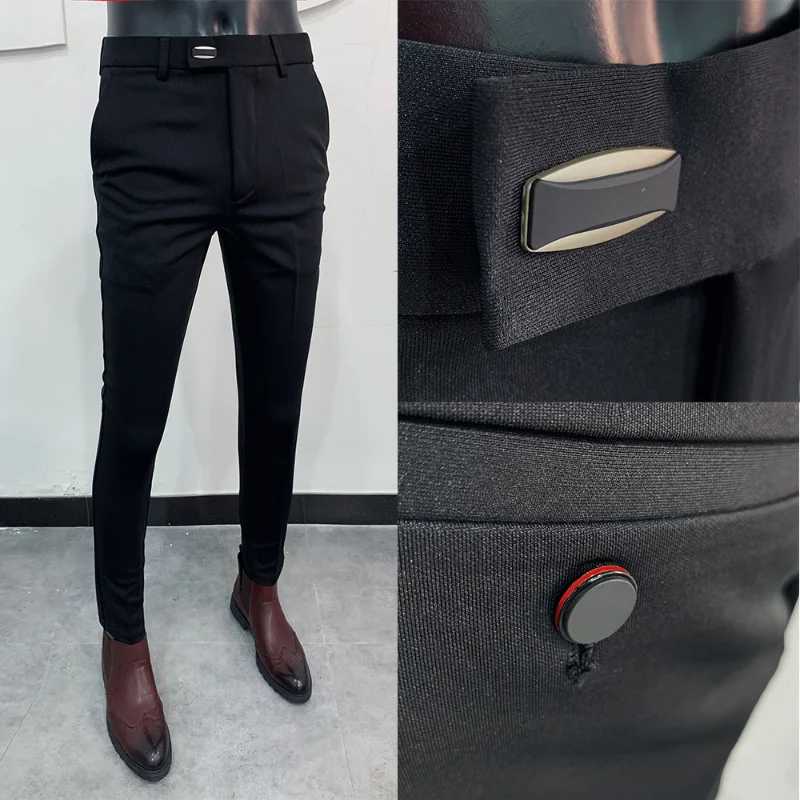 Фотография №3 товара Мужской костюм, брюки, платье, Pantalone Hombre, стрейч, тонкие официальные брюки,