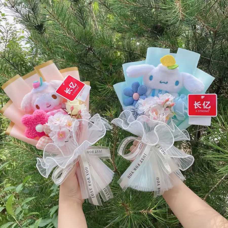 Фотография №2 товара Мультфильм My Melody Kuromi Cinnamoroll Kt Cat, плюшевая кукла, креативный