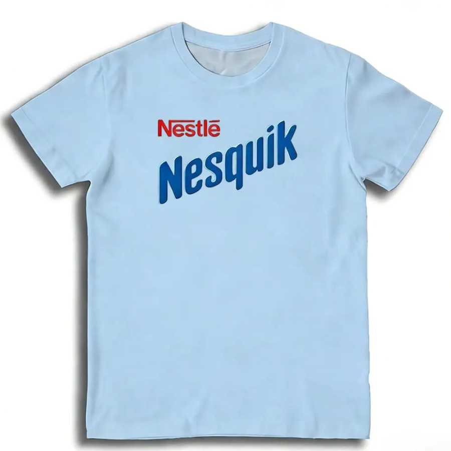 Фотография №4 товара Футболка Nesquik Chocolate Milk в стиле Харадзюку с круглым вырезом