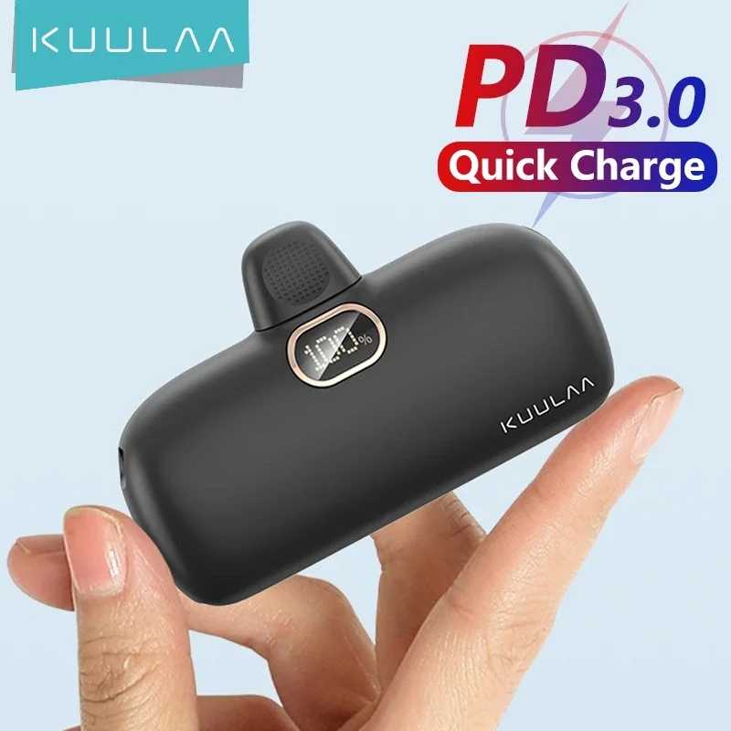 Портативный внешний аккумулятор KUULAA Mini Power Bank 5000 мАч с быстрой зарядкой для iPhone 17, 16, 14, Xiaomi, Samsung, Poco Аксессуары для мобильных телефонов