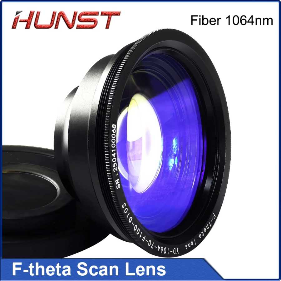 Сканирующая линза HUNST F-theta 1064 нм, полевая линза 50-400 мм F80-525 мм для аксессуаров к волоконно-лазерным маркировочным станкам Инструменты для измерения и анализа
