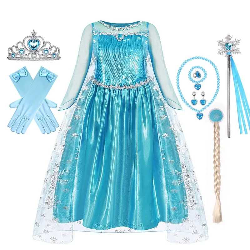 Фотография №1 товара Платье принцессы для девочек, детский костюм Диснея для косплея, Золушка,