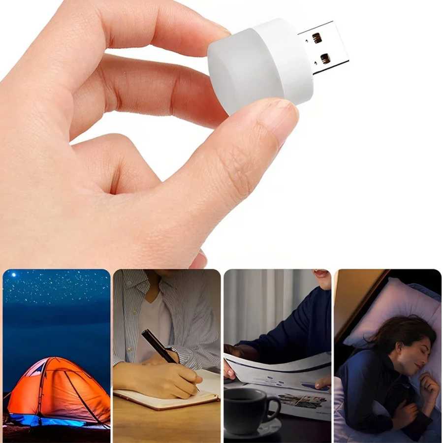 Фотография №4 товара USB-ночник Мини-светодиодный ночник USB-разъем Лампа Power Bank Зарядка USB-подсветки для