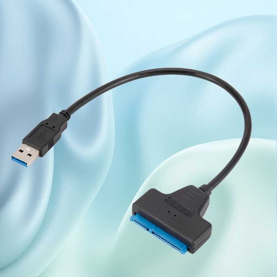 Адаптер кабеля USB 3.0 SATA-USB на 6 Гбит/с поддерживает 2,5-дюймовый внешний жесткий диск SSD HDD, 22-контактный адаптер кабеля SATA Компьютерная периферия