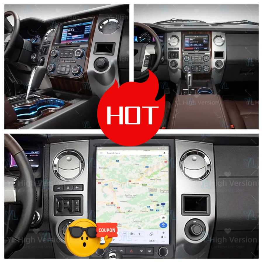Фотография №2 товара 12.1-дюймовый автомобильный радиоприемник с Android Auto для Ford Expedition 2015,
