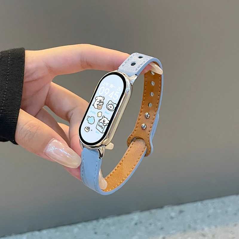 Фотография №5 товара Кожаный ремешок для mi Band 10/9/8 miband, аксессуары для часов,