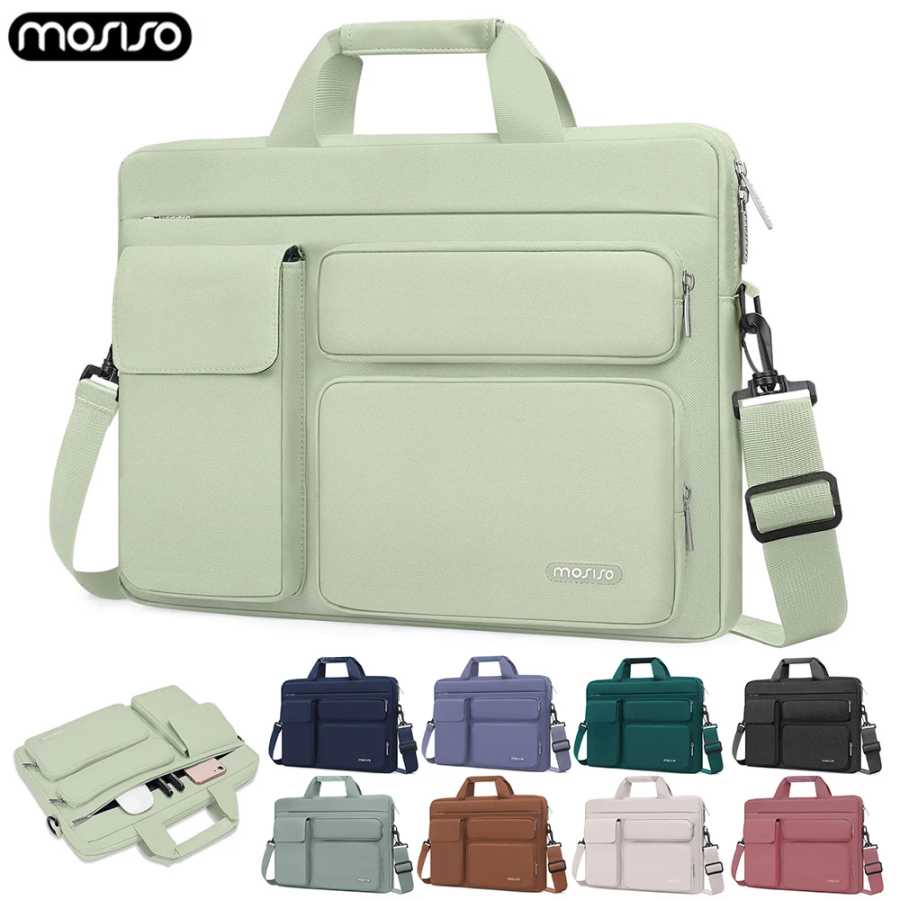 Последняя сумка для ноутбука 13, 14, 15, 16, 17 дюймов для Macbook Air Pro M1 M2 M3, офисный чехол для ноутбука, дорожная сумка через плечо для компьютера 