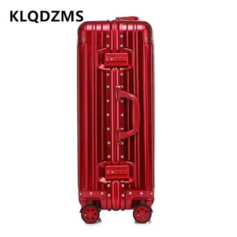 Фотография №4 товара KLQDZMS 20 24 26 29 дюймов деловой чемодан полностью алюминиево-магниевый