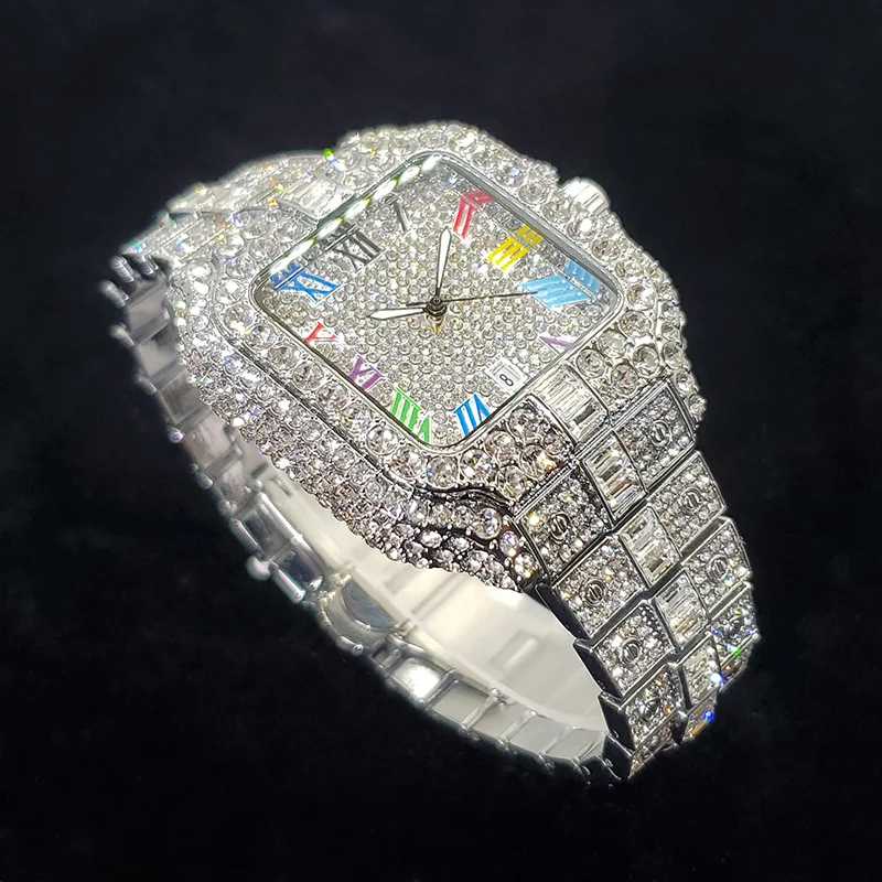 Фотография №2 товара 2025 Новые Роскошные Часы с Бриллиантами Мужская Мода Iced Out
