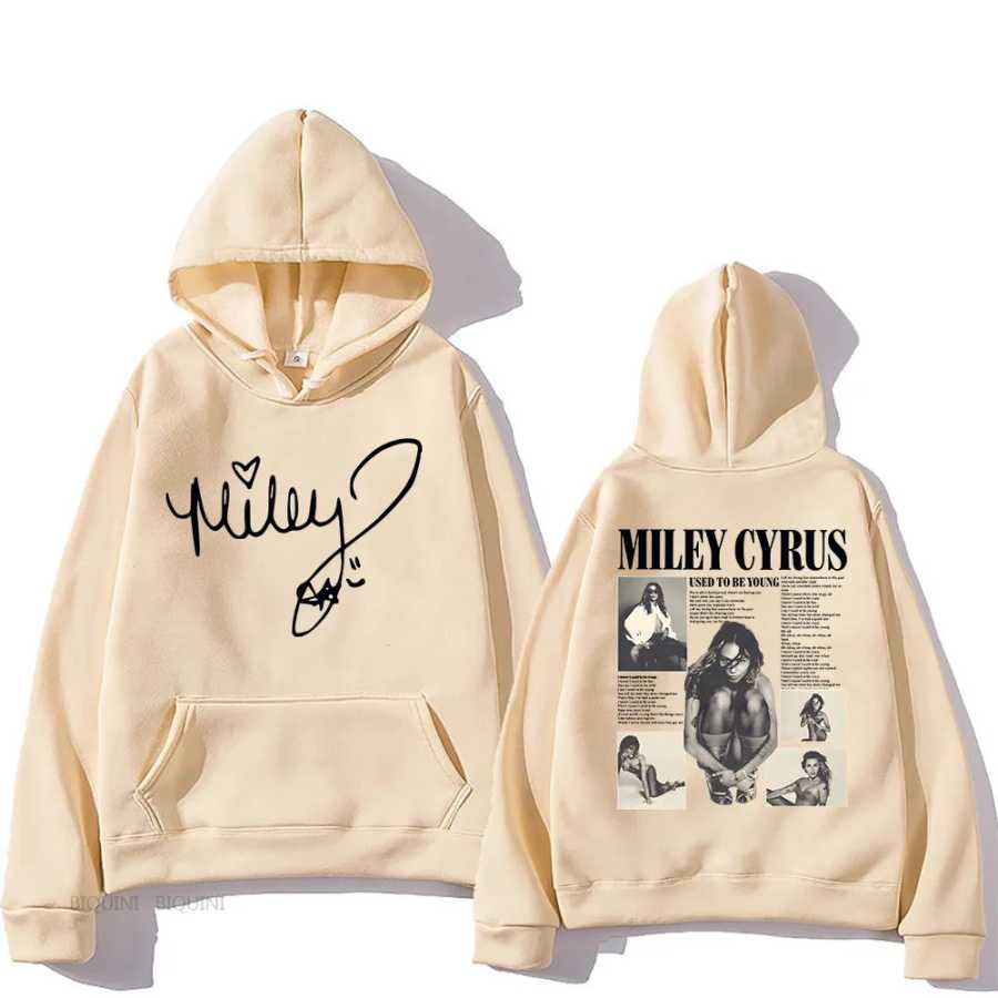 Фотография №3 товара Толстовки с капюшоном Singer Miley Cyrus, повседневные толстовки с длинными