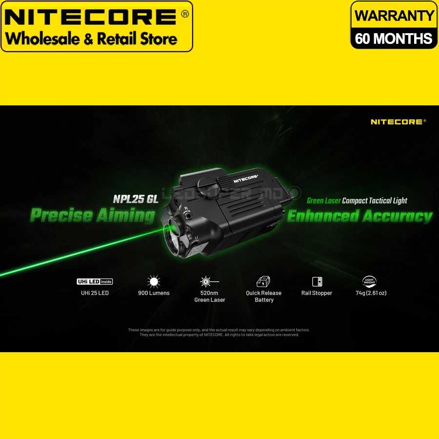 Охотничий фонарик NITECORE NPL25 GL Компактный тактический фонарь со съемной литий-ионной батареей емкостью 500 мАч Портативное освещение