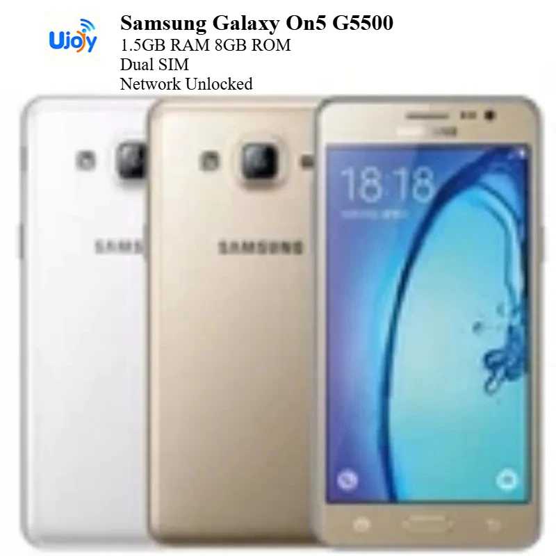 Смартфон Samsung Galaxy On5 G5500, 1.5 ГБ ОЗУ, 8 ГБ ПЗУ, Android, 4G LTE, Dual SIM, разблокированный, восстановленный Б/У и восстановленные телефоны