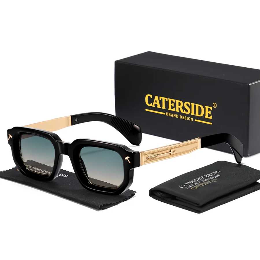 Фотография №1 товара CATERSIDE Новые модные мужские солнцезащитные очки квадратной формы для спорта
