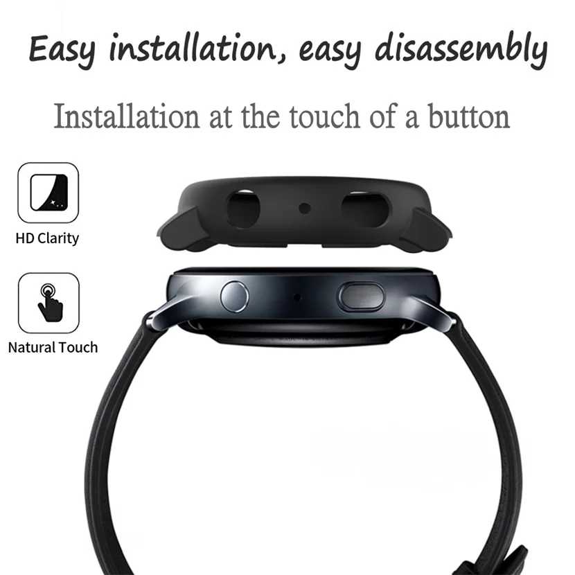 Фотография №5 товара Чехол из закаленного стекла для Samsung Galaxy Watch Active 2