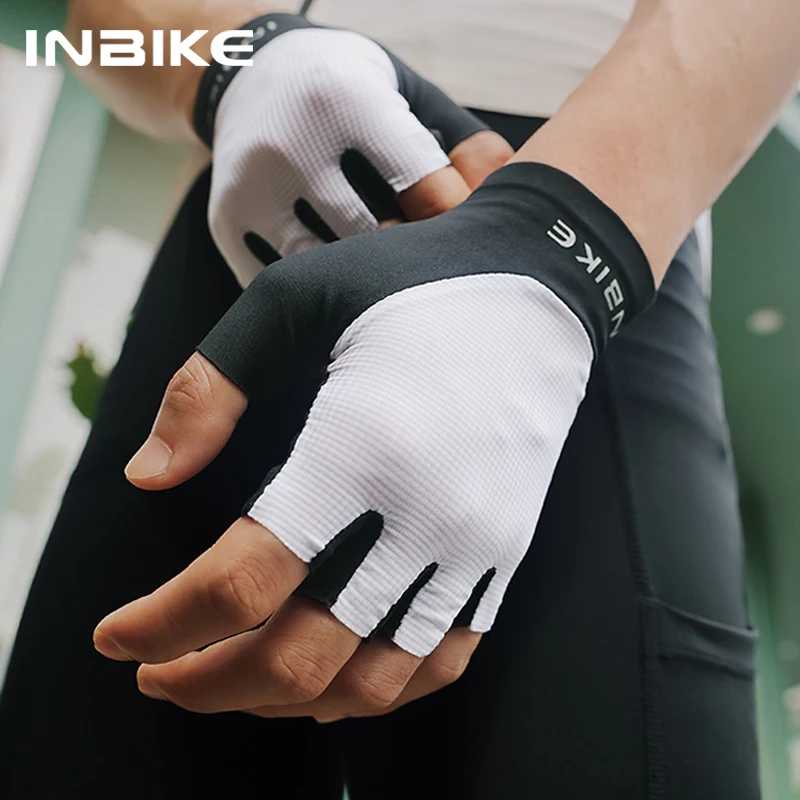 INBIKE велосипедные перчатки с половиной пальца MTB, летние велосипедные перчатки для мужчин, перчатки с мягкой подкладкой для горного шоссейного велосипеда SBR, аксессуары Велоспорт