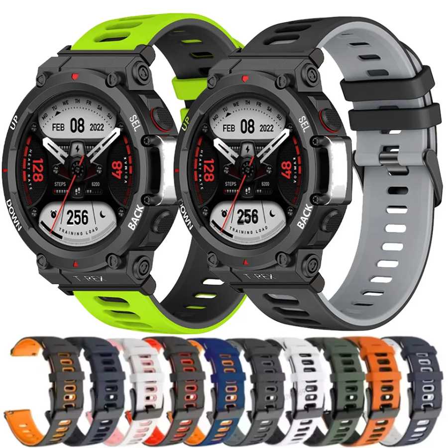 Силиконовый ремешок для часов Amazfit T-rex3/2, умный ремешок для часов, спортивный ремешок для Huami Amazfit T-rex/pro, аксессуары для браслета Correa Аксессуары для часов
