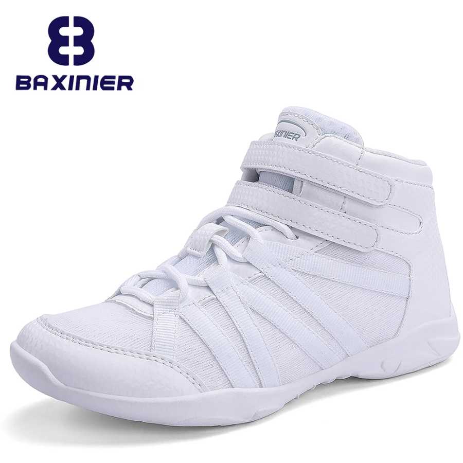 Кроссовки BAXINIER для девочек, белые, высокие, для чирлидинга, легкие, для соревнований, тренировок, танцев и тенниса Детская обувь