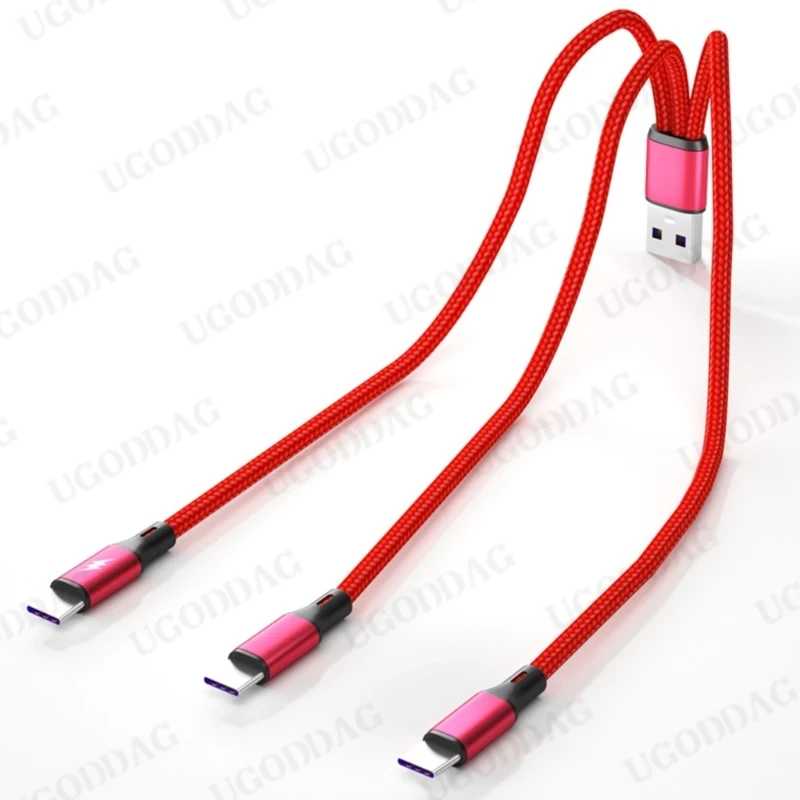 Фотография №5 товара USB-кабель для зарядки 3 в 1, разветвитель 3 типа C,