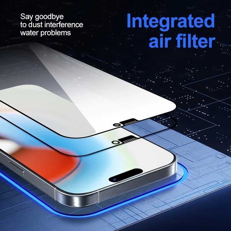 Фотография №4 товара Защитная пленка из закаленного стекла для iPhone 16, 15, 14,