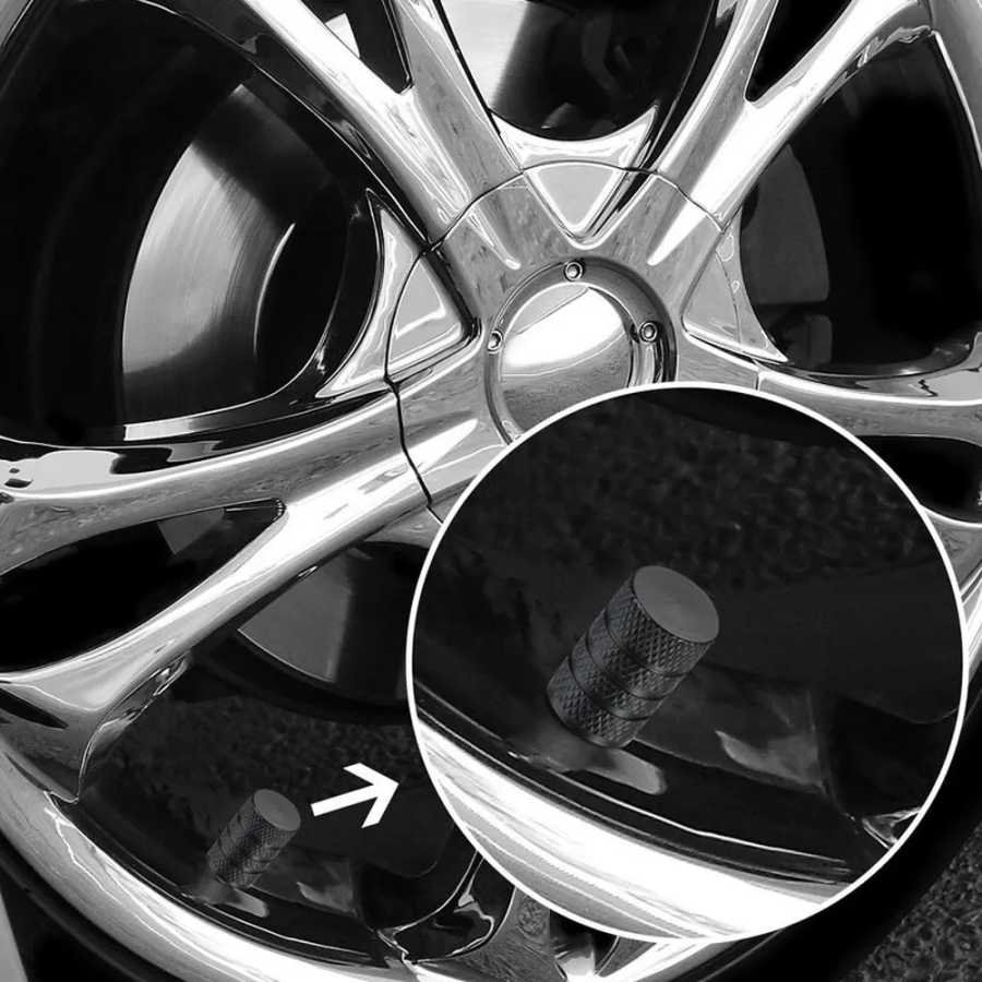 Фотография №5 товара DSYCAR 4 шт. серебряная крышка стержня клапана для автомобильных шин,