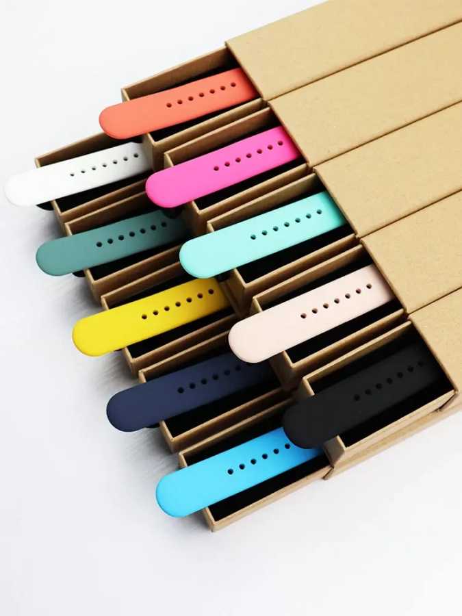 Ремешок силиконовый для Apple Watch, спортивный браслет для iwatch series 8 7 6 5 4 3 SE 9 Ultra 2 49 мм 44 мм 45 мм 40 мм 41 мм 42-38 мм 45 мм Аксессуары для часов