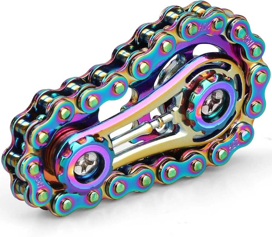 Цепь Fidget, сенсорная велосипедная цепь EDC, антистрессовое снятие тревоги, металлический Fidget Finger, ручной Спиннер, игрушки для детей, взрослых, СДВГ, аутизм Игрушки антистресс