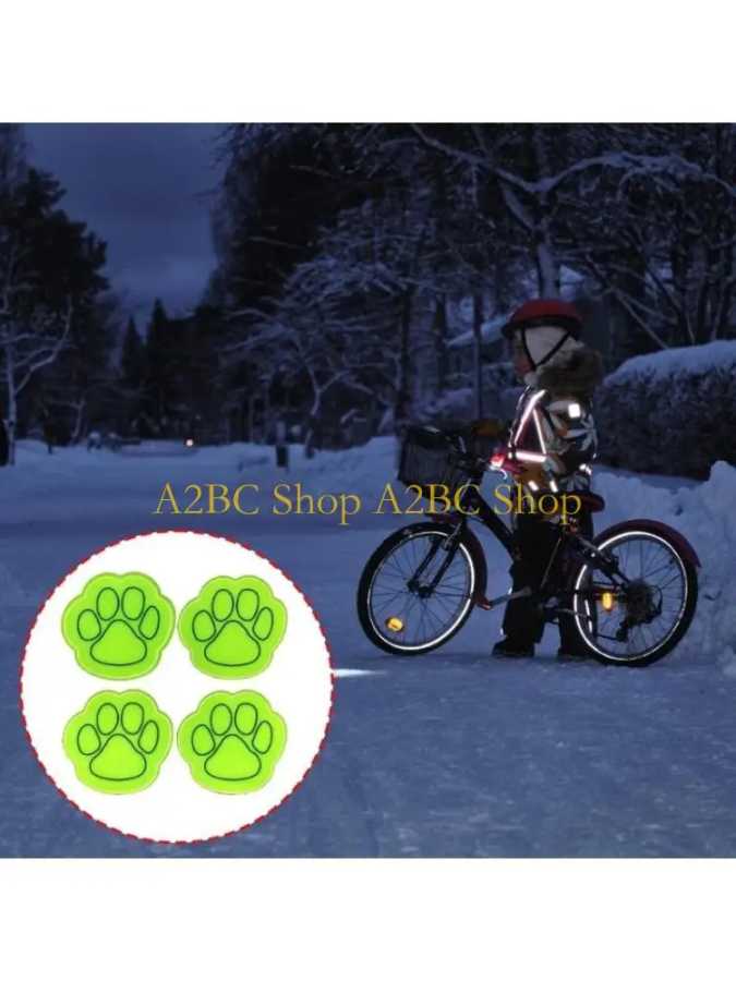 A2BC 4PCS Высокоэлементы с отражающими наклейками с высокой яркости для велосипедов в темных условиях Внешние аксессуары